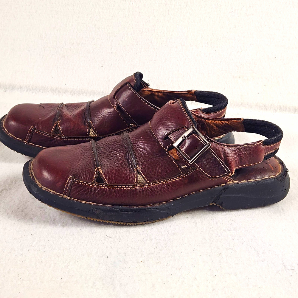 Johnston & Murphy Brown Leather Buckle Strap Sandals Men's US 12
